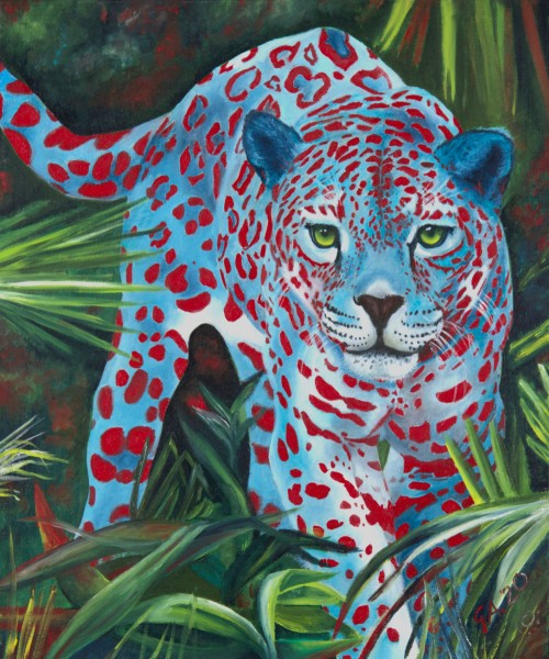 Blauer Jaguar